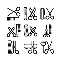 hairdressing icon or logo isolated sign symbol vector illustration - high quality black style vector icons
