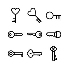 key icon or logo isolated sign symbol vector illustration - high quality black style vector icons
