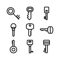 key icon or logo isolated sign symbol vector illustration - high quality black style vector icons
