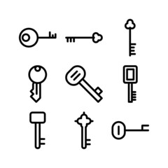 key icon or logo isolated sign symbol vector illustration - high quality black style vector icons
