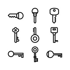 key icon or logo isolated sign symbol vector illustration - high quality black style vector icons
