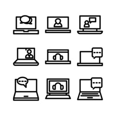 live chat icon or logo isolated sign symbol vector illustration - high quality black style vector icons
