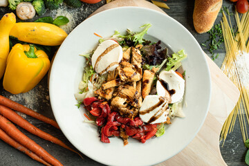 Chicken mozzarella overhead 2