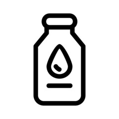 milk bottle icon or logo isolated sign symbol vector illustration - high quality black style vector icons

