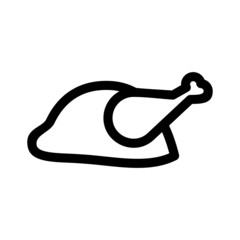 roast chicken icon or logo isolated sign symbol vector illustration - high quality black style vector icons
