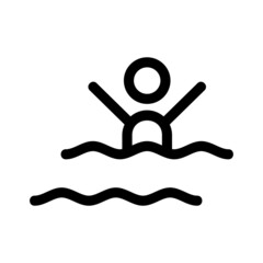 swimming icon or logo isolated sign symbol vector illustration - high quality black style vector icons
