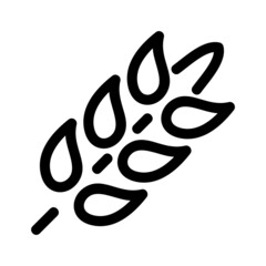wheat ear icon or logo isolated sign symbol vector illustration - high quality black style vector icons
