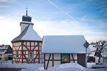 2021-01-11: Protestant church in Schotten Breungeshain, Hesse, Germany