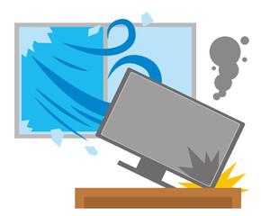 強風で壊れた家電