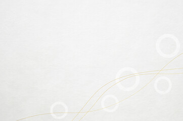 White washi paper texture with curved & circular pattern. Close up of Japanese traditional "washi" paper