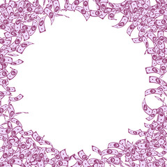 European Union Euro notes falling. Small EUR bills