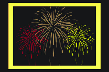abstract firework in blac background