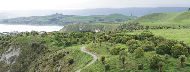 Coastal sea landscapes near Kaikoura on the South Island of New Zealand.