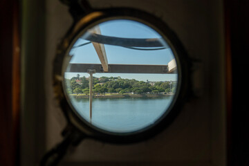 view from the window of a ship