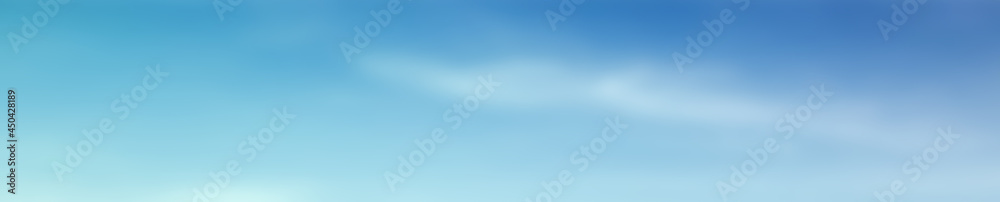 Wall mural blue sky with beautiful natural white clouds