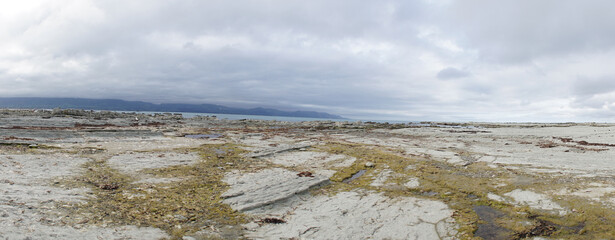 Coastal sea landscapes near Kaikoura on the South Island of New Zealand.