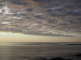 early morning clouds over atlantic ocean