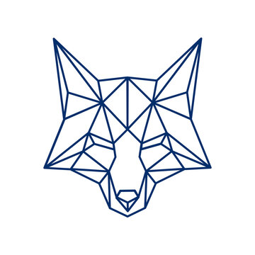 Line Draw Geometric Fox Head logo, perfect for IT service company  and brand fashion logo 