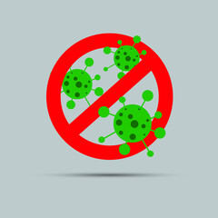illustration stop sars-cov-2 vector