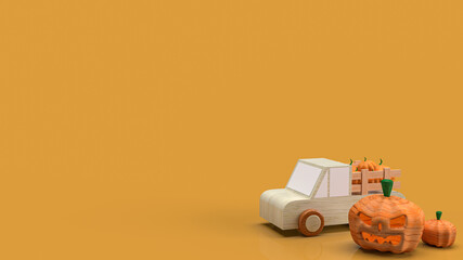 pumpkin lantern  for halloween  concept 3d rendering
