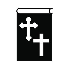 Fototapeta premium Bible Church with Religion Cross icons symbol vector elements for infographic web