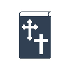 Bible Church with Religion Cross icons symbol vector elements for infographic web