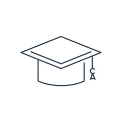 graduate cap icons symbol vector elements for infographic web