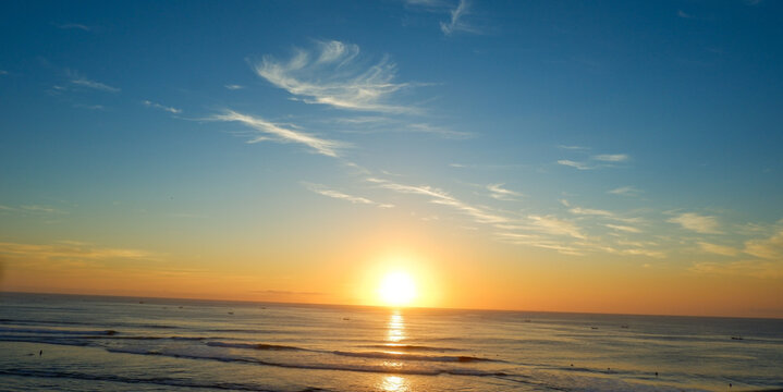 Beautiful sunset over the sea