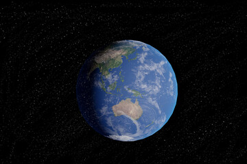 Obraz na płótnie Canvas Living earth planet world american continent floating in the immensity