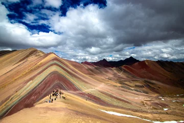 Fotobehang Vinicunca Rainbow Mountain Vinicunca in de Andes van Peru.