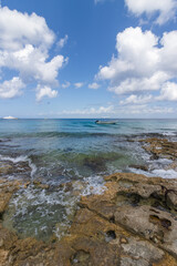 Hermosa foto del mar caribe en Cozumel, Quintana Roo, México.