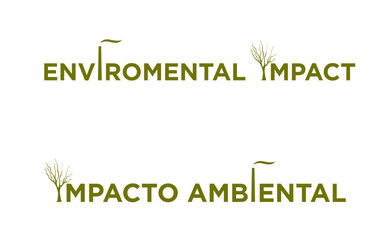 impacto ambiental, contaminación, huella ecológica, energía sustentable, logo, marketing, vector, concepto, cambio climático.