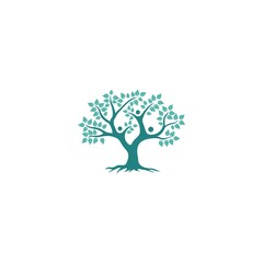 Tree abstract logo concept plant nature health tree