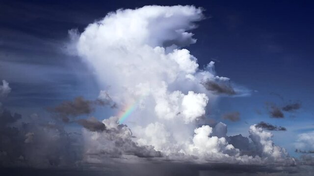 cloud with rainbow in the sky 