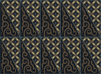 Indonesian batik motif with a very distinctive  pattern. Exclusive vector for design