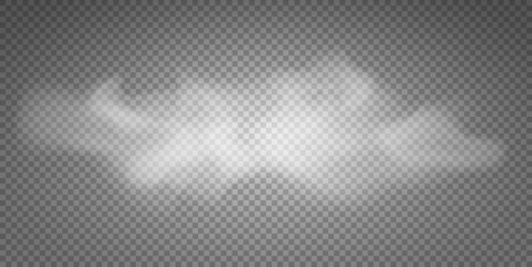 Glowing light effect with many glitter particles isolated on transparent background. Vector starry cloud with dust. Magic christmas decoration