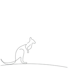 Fototapeta premium Kangaroo drawing on white background vector illustration