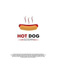 Hot dog logo design concept modern, template icon, graphic element