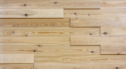 background wall of light wooden slats close up