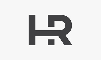 HR letter logo isolated on white background.
