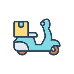 Color illustration icon for delivery