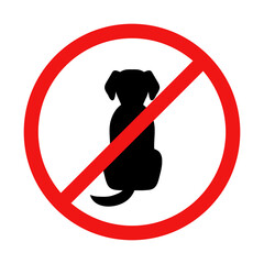 Vector No Dog Sign Illustration