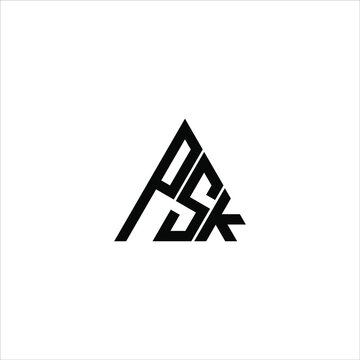 PSK letter logo creative design. PSK unique design