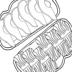 antistress coloring book two sandwiches close up