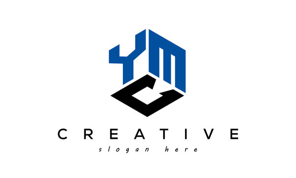 Letter YMC creative logo design vector	