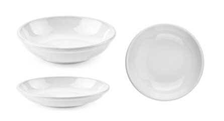 White bowl on white background