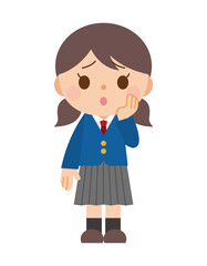 困り顔の女子学生