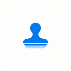 stamp single icon simple flat design vector