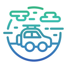 SUV ,Transportation gradient icon.