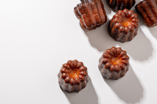 Canneles de bordeaux ,Traditional French sweet dessert,food concept.